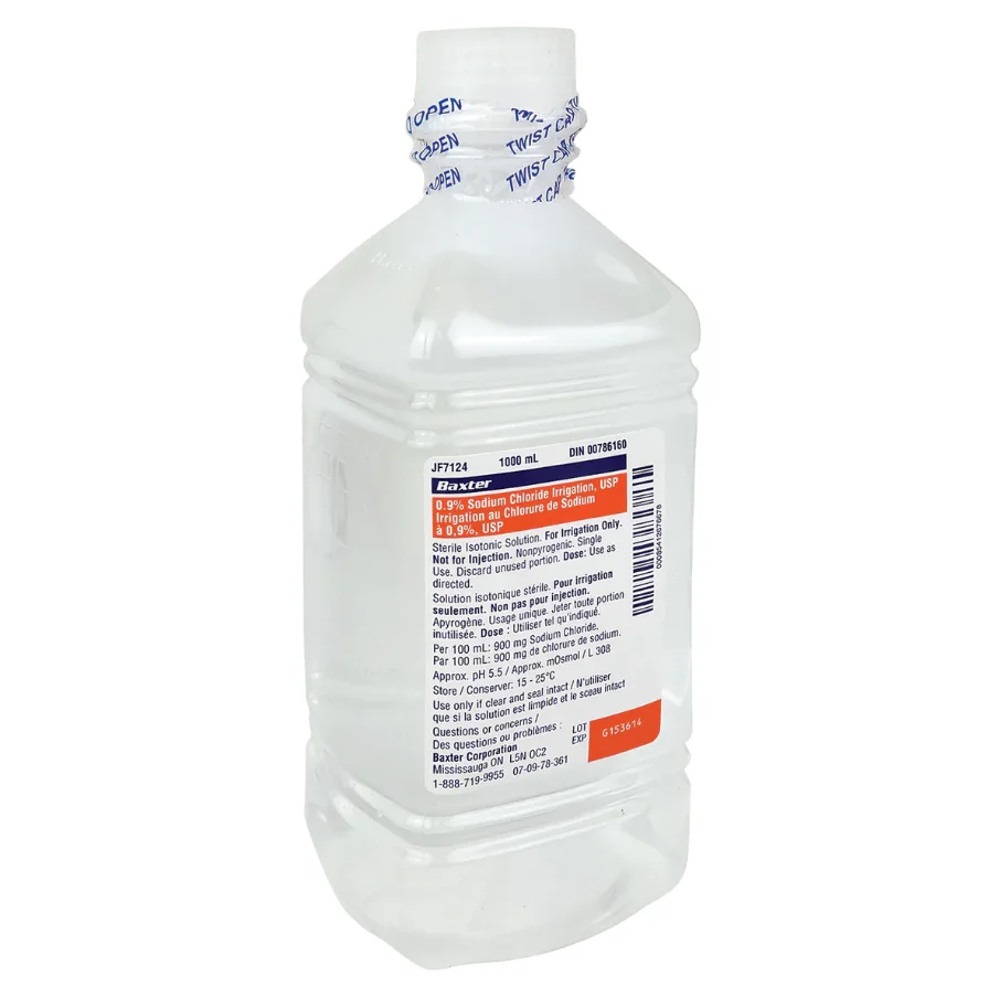 Baxter 0.9% Nacl For Irrigation USP Pour Bottle 1000ml