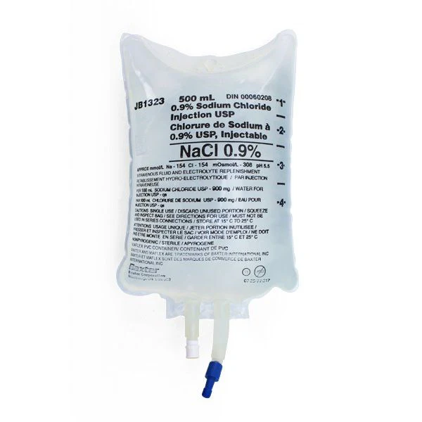 Baxter 0.9% Sodium Chloride Solution For Intravenous Injection 500ml