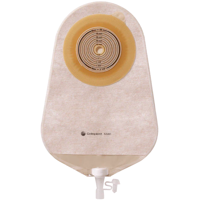 Coloplast Assura One-Piece Urostomy Pouch , Transparent 10-1/2" (27cm), Convex, Stoma Opening 7/8" (21mm) - Box of 10