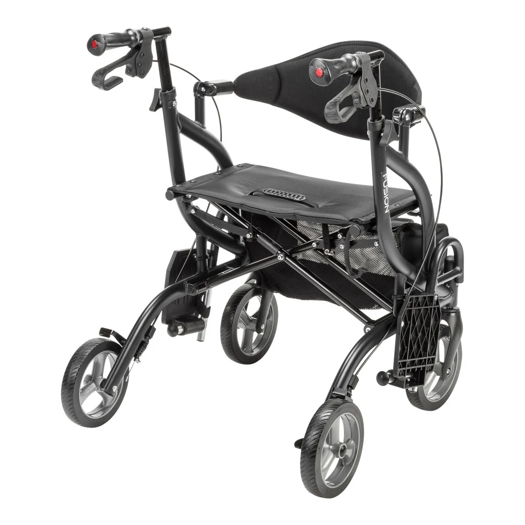 Drive Medical Airgo Fusion 2 in 1 Folding Rollator and Transport Chair - Image 14