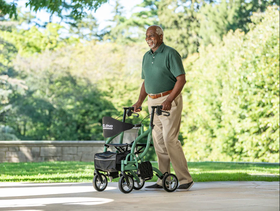 Drive Medical Airgo Fusion 2 in 1 Folding Rollator and Transport Chair - Image 7