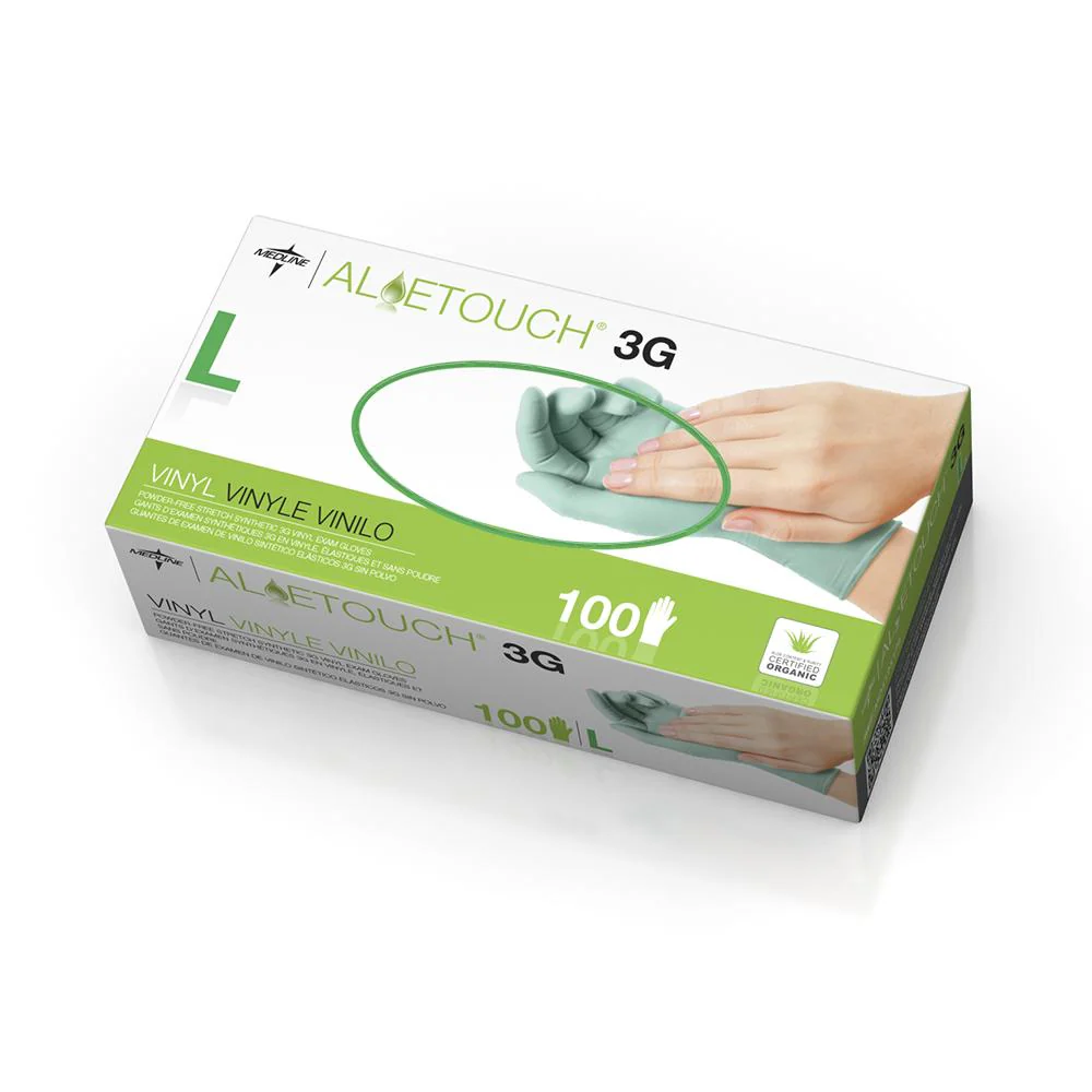 Medline Aloetouch 3G Powder-Free Latex-Free Synthetic Exam Gloves - Image 4