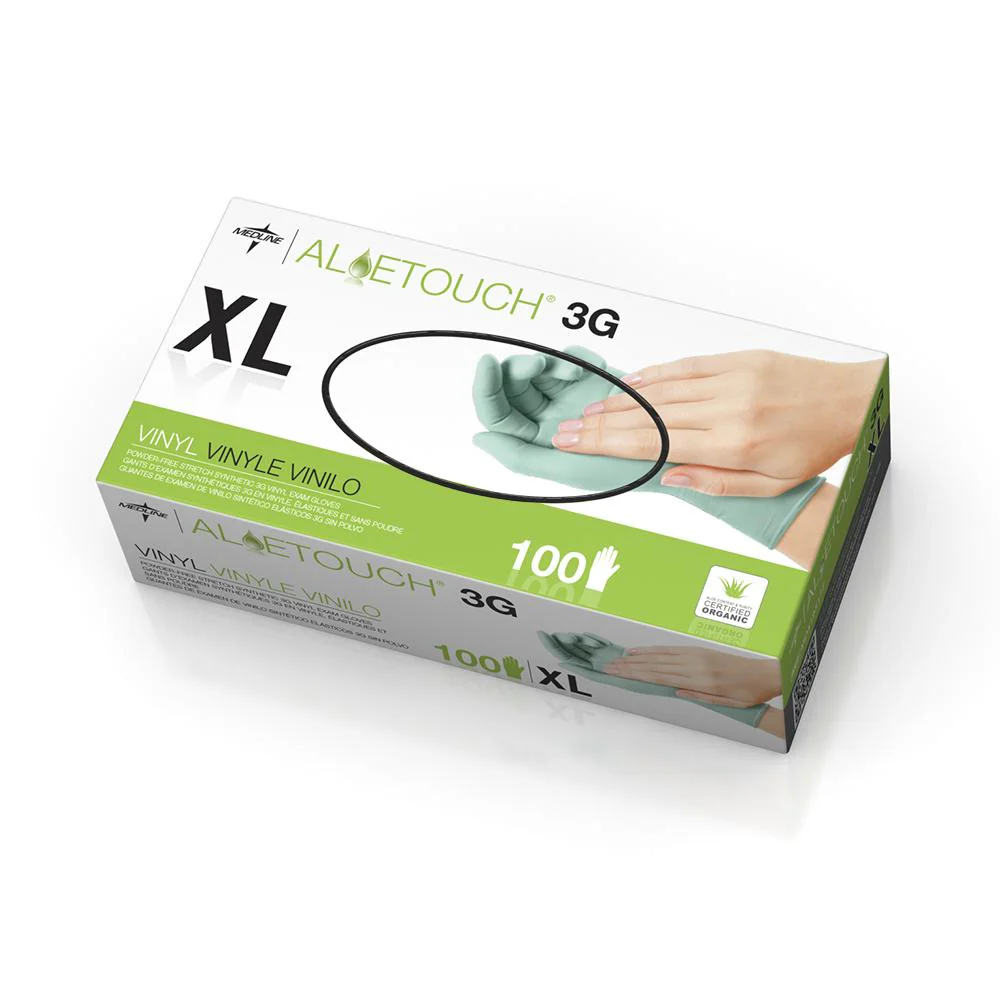 Medline Aloetouch 3G Powder-Free Latex-Free Synthetic Exam Gloves - Image 5
