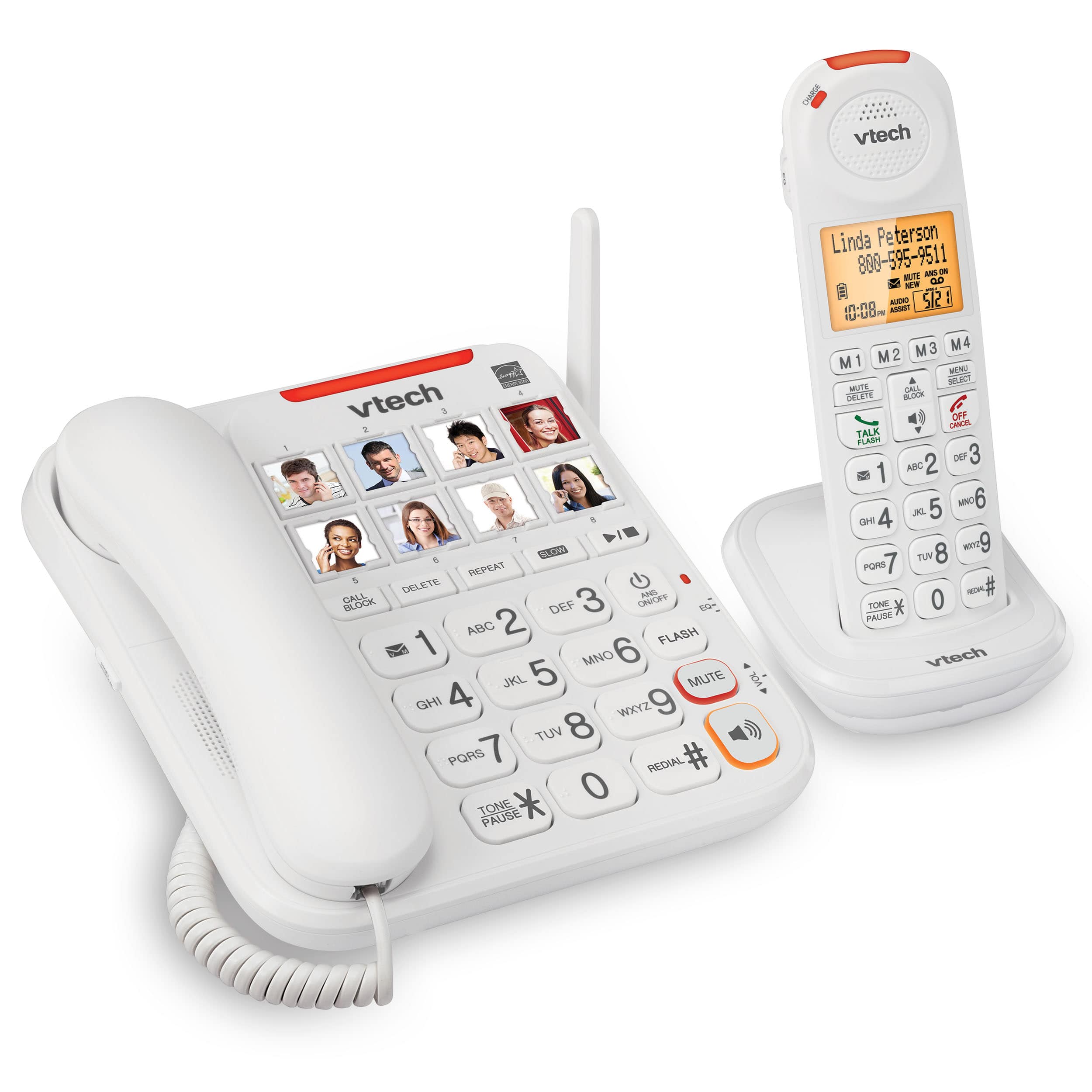 Vtech AMPLIFIED CORDED/CORDLESS ANSWERING SYSTEM W/ BIG BUTTONS & DISPLAY - Image 3