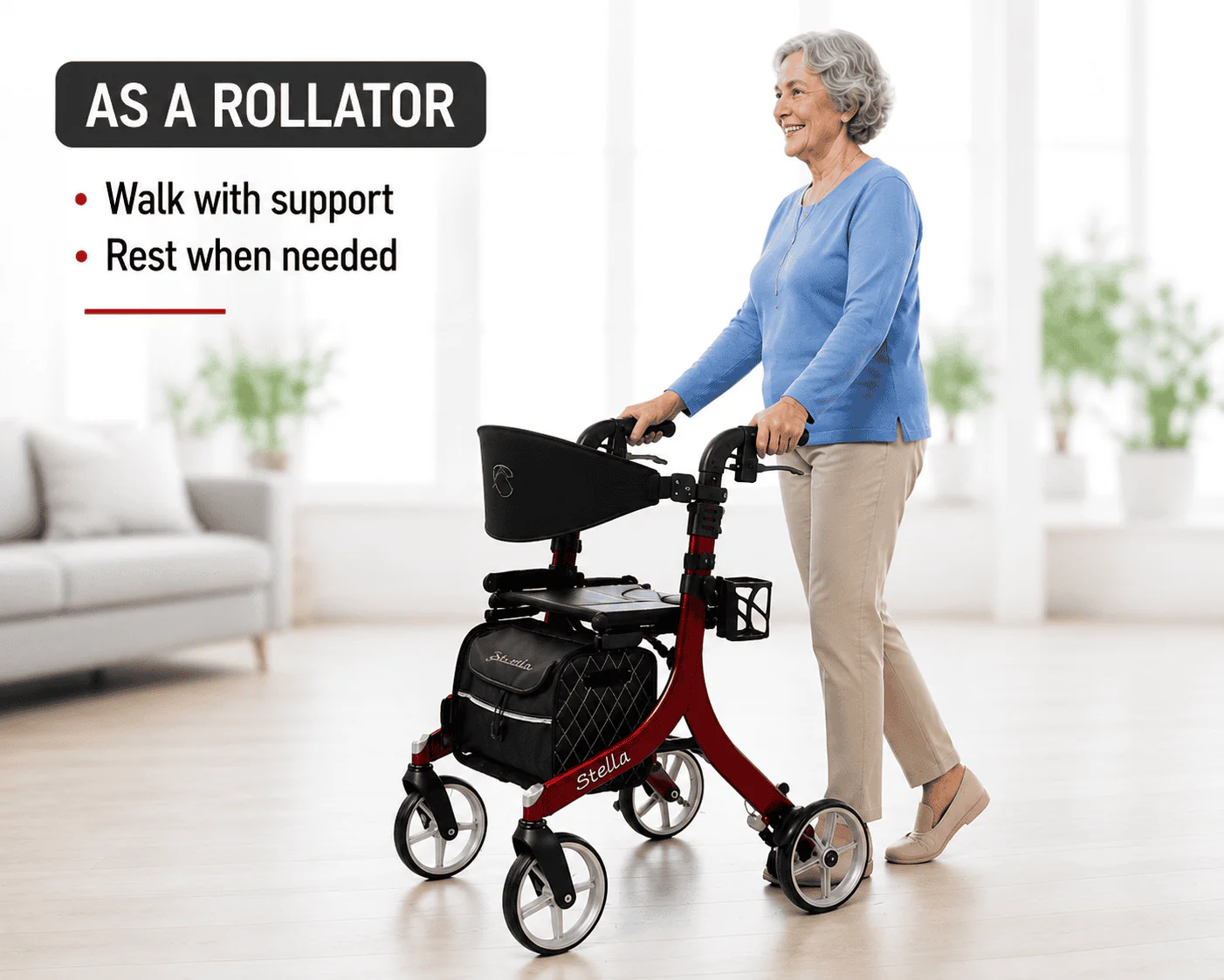Amylior Stella Ultra Lightweight Rollator - Image 5