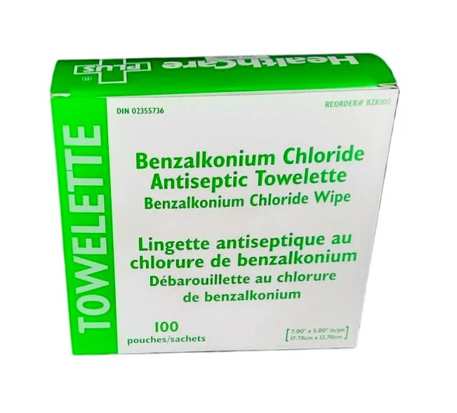 Innovative Safety Supply Antiseptic Towelette with Benzalkonium Chloride