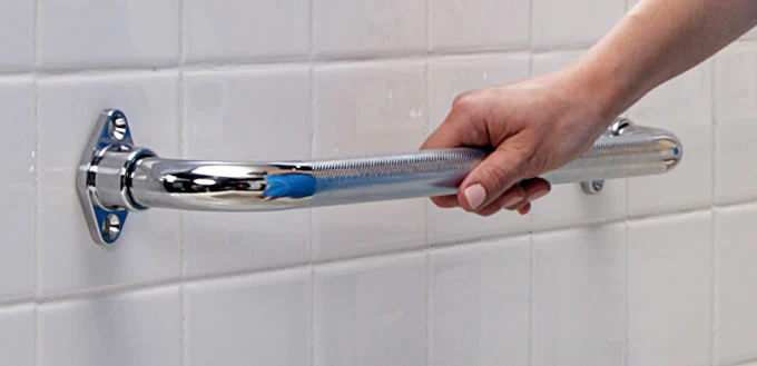 Drive Medical Aquasense Knurled Chrome Grab Bars