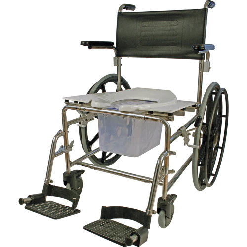 Artisan of Canada Shower Commode Chair With Self Propelled Wheels