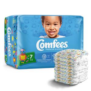 Attends Comfees Baby Diapers - Size 7, 41lbs+ (Tabbed)