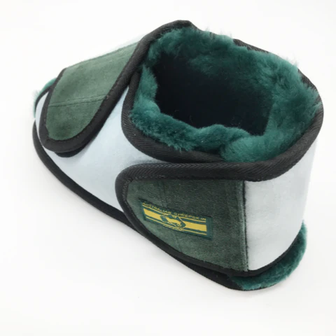Australian Sheepskin Apparel Pressure Care Slippers, Open Toe with rubber sole - Image 3