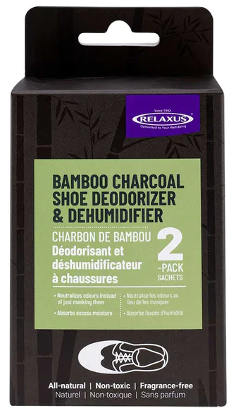Relaxus BAMBOO CHARCOAL SHOE DEODORIZER & DEHUMIDIFER