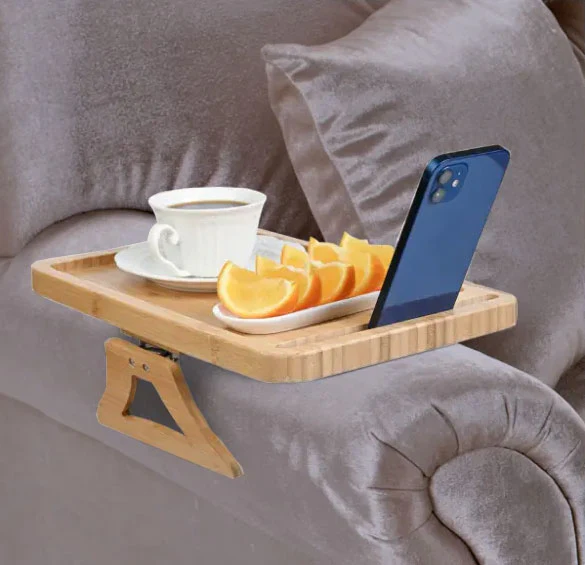 Mobb Healthcare Bamboo Clip-on Couch Tray Table