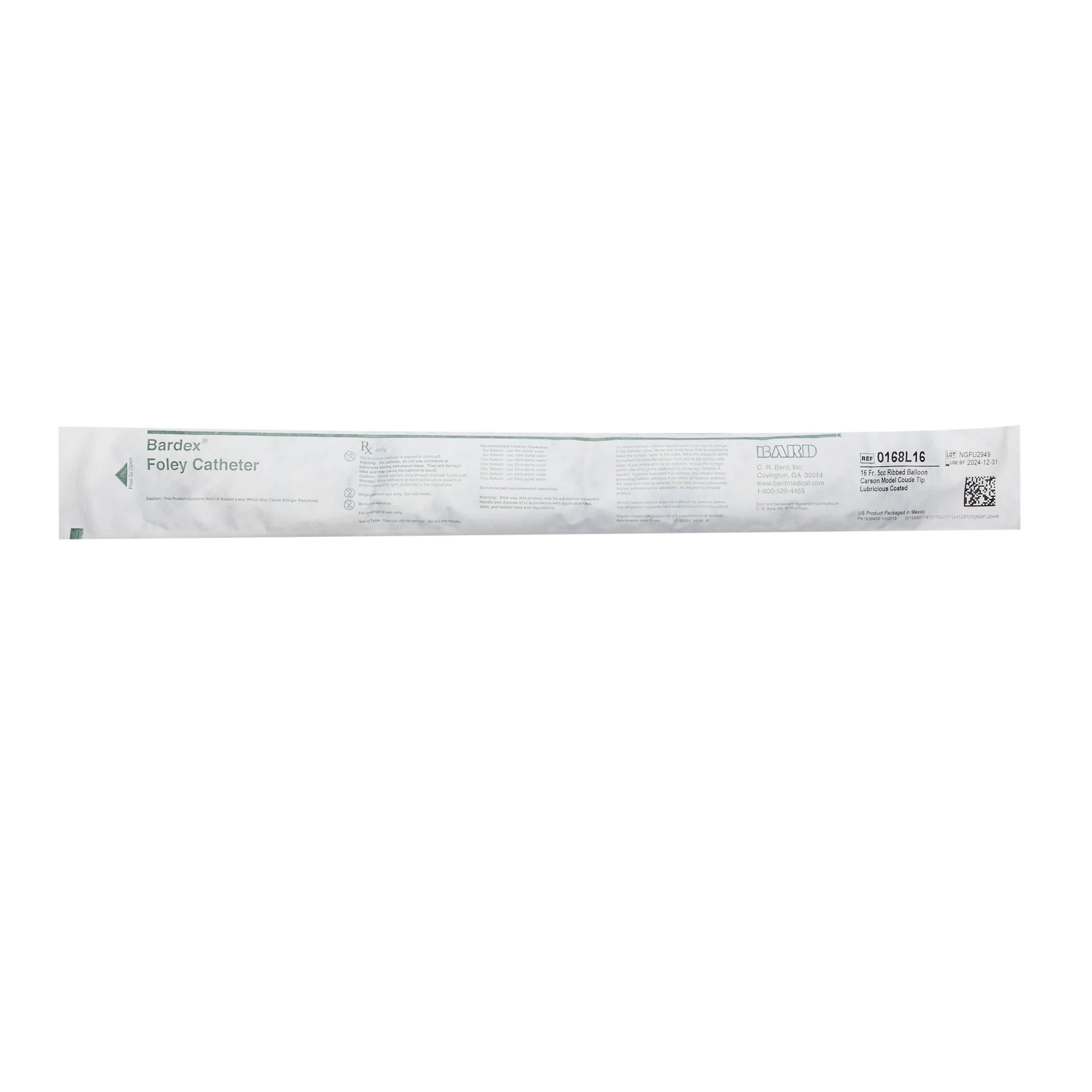 Bard Lubricath Coude Foley Catheter - Image 2