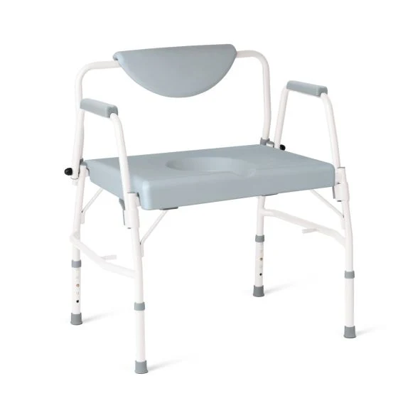 Medline Bariatric Drop Arm Commode Chair Extra Wide