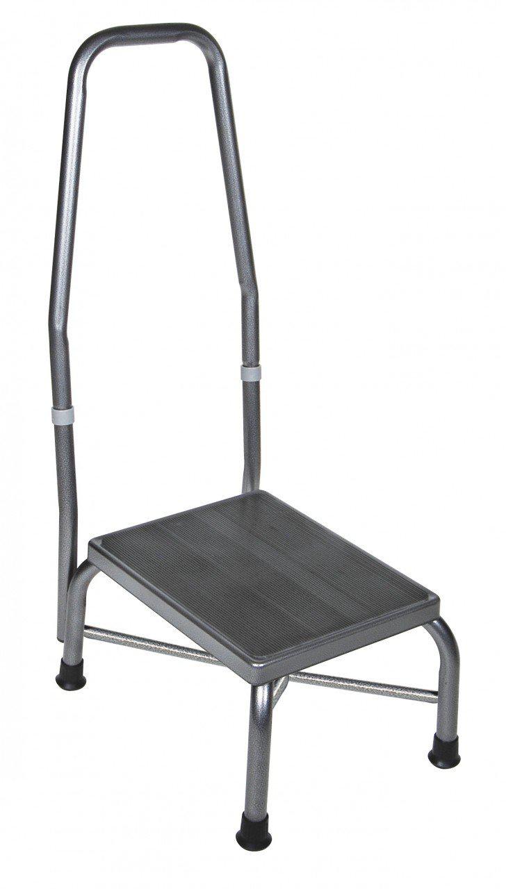 Drive Medical Bariatric Footstool with Handrail with Non-Skid Rubber Platform