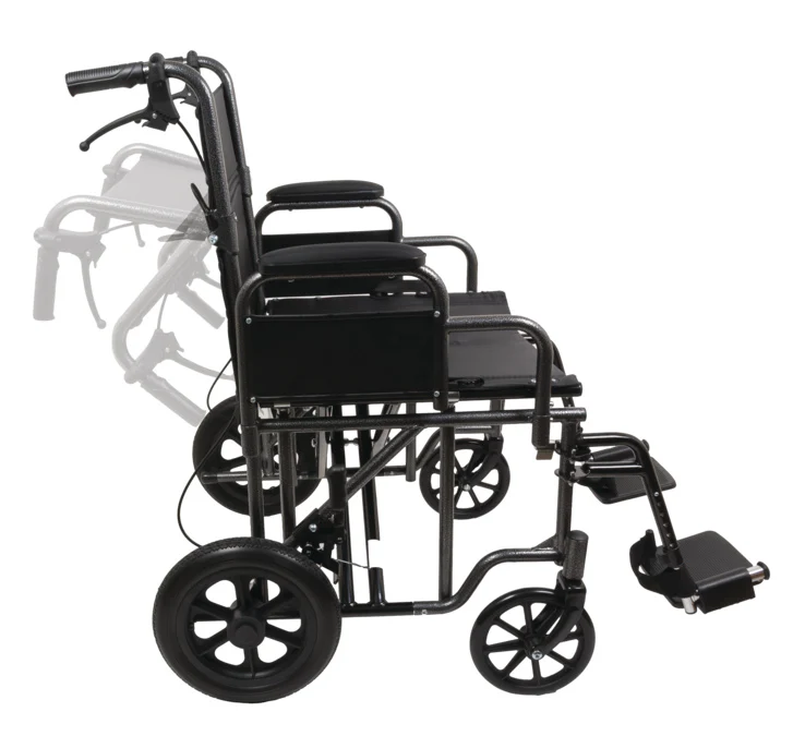 ProBasics Bariatric Steel Transport Chair 22" - Image 2