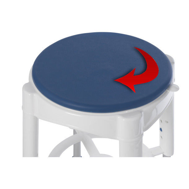 Drive Medical Swivel Seat Shower Stool With Padded Rotating Seat - Image 3