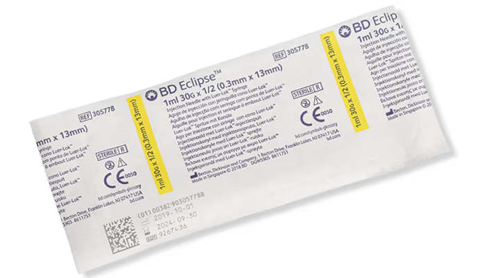 BD Eclipse Safety Hypodermic Syringe & Needle - Image 2