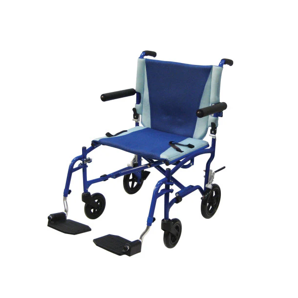 Drive Medical Blue Aluminum Transport Chair