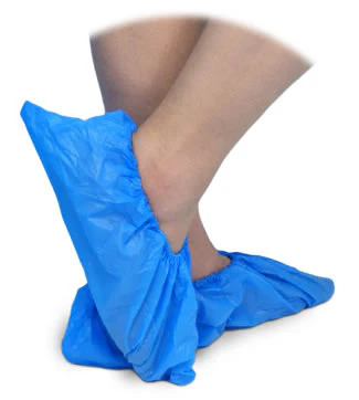 AMG Medical PLASTIC SHOE COVERS BLUE