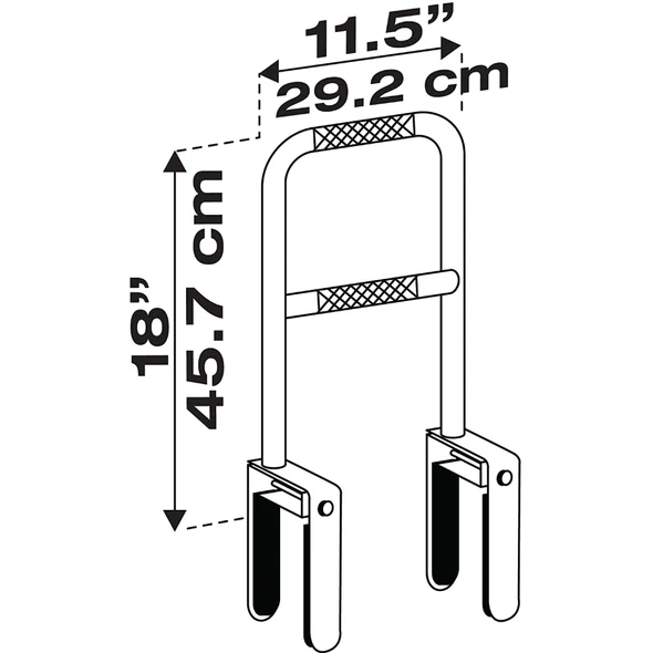 Carex Dual Level Bathtub Rail - Image 2