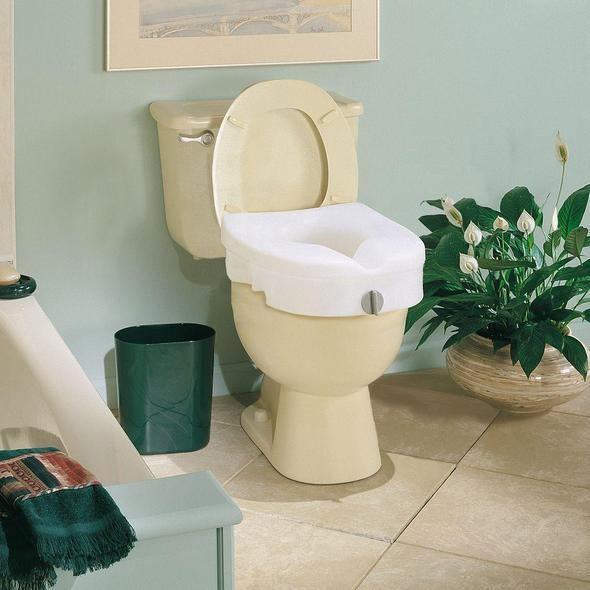 Carex E-Z Lock Locking Raised Toilet Seat - Image 3