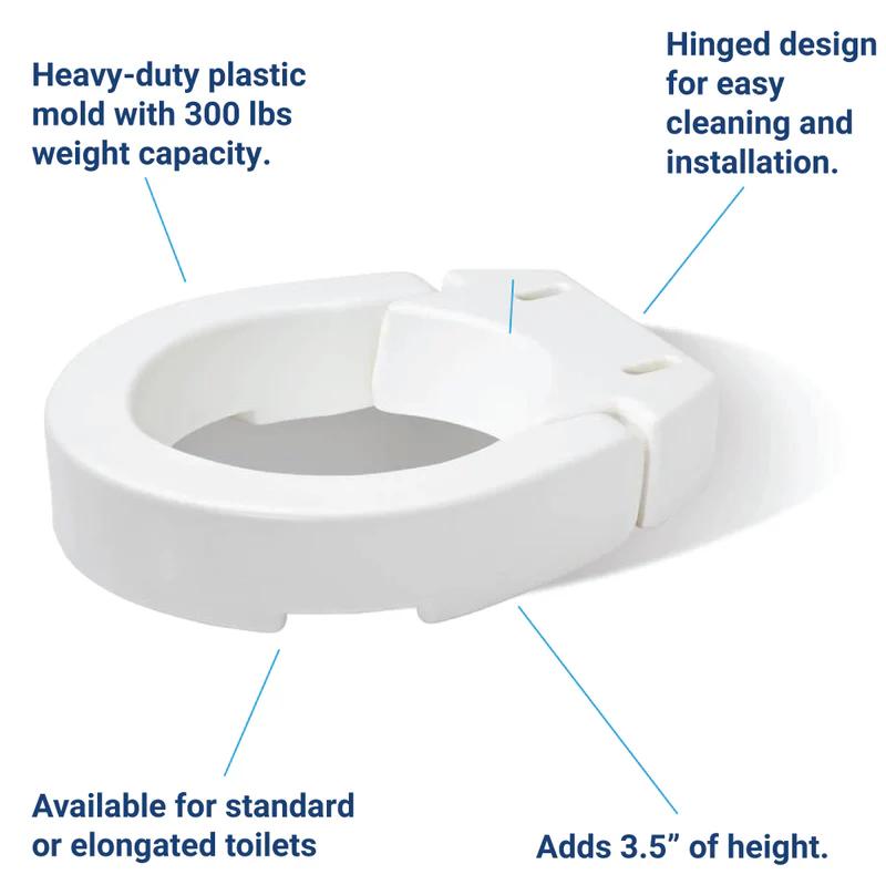 Carex Flip Up Raised Toilet Seat - Image 3