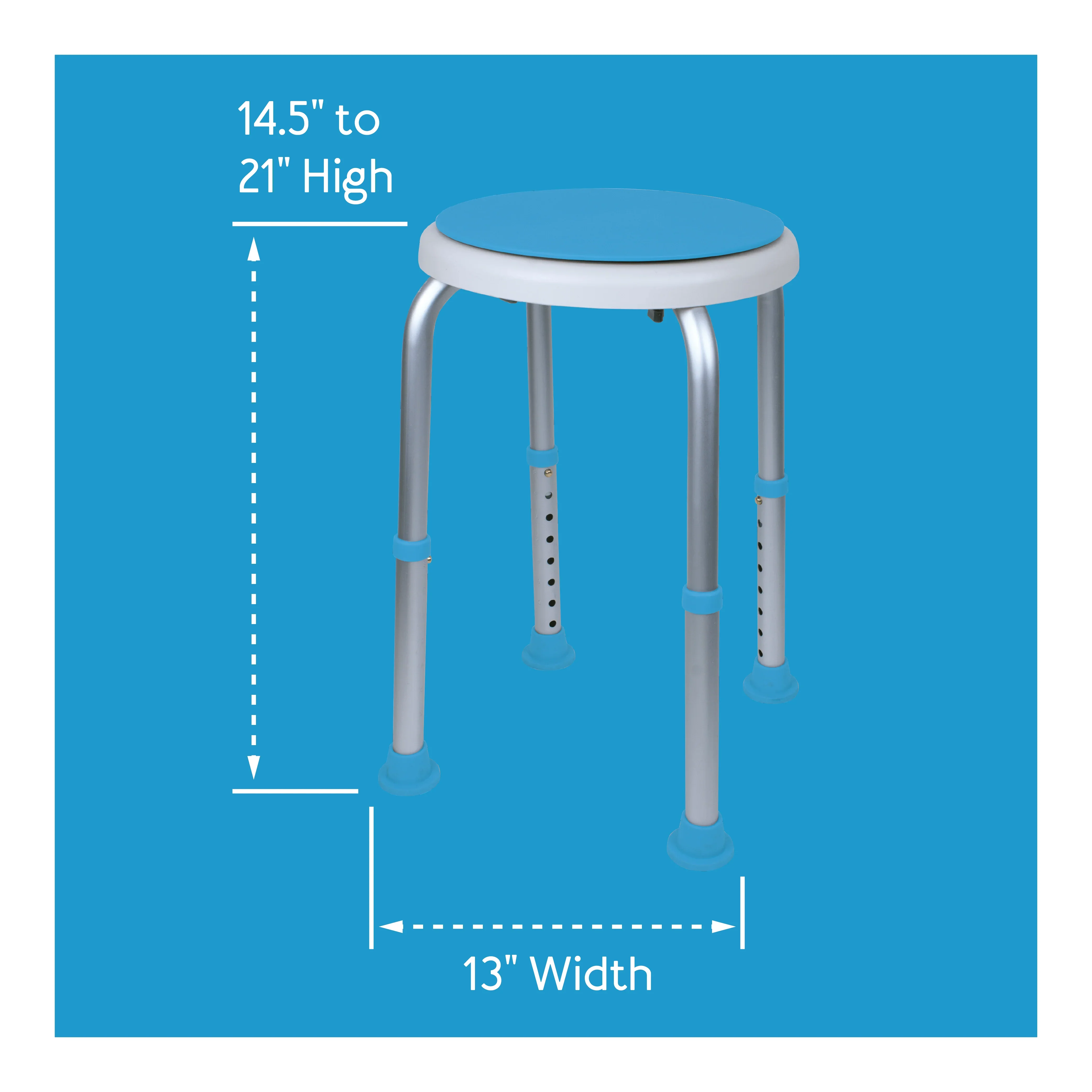 Carex Swivel Shower Stool - Image 3