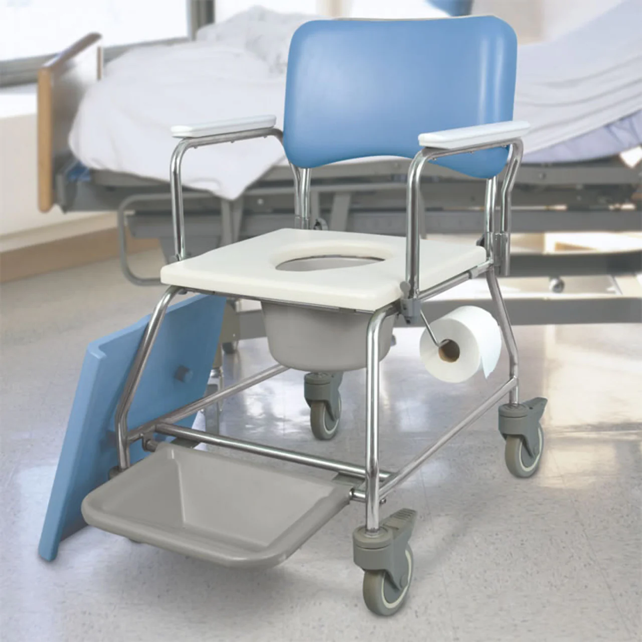 AMG Medical MedPro Defense Aquacare Shower Commode with Pail - Image 2
