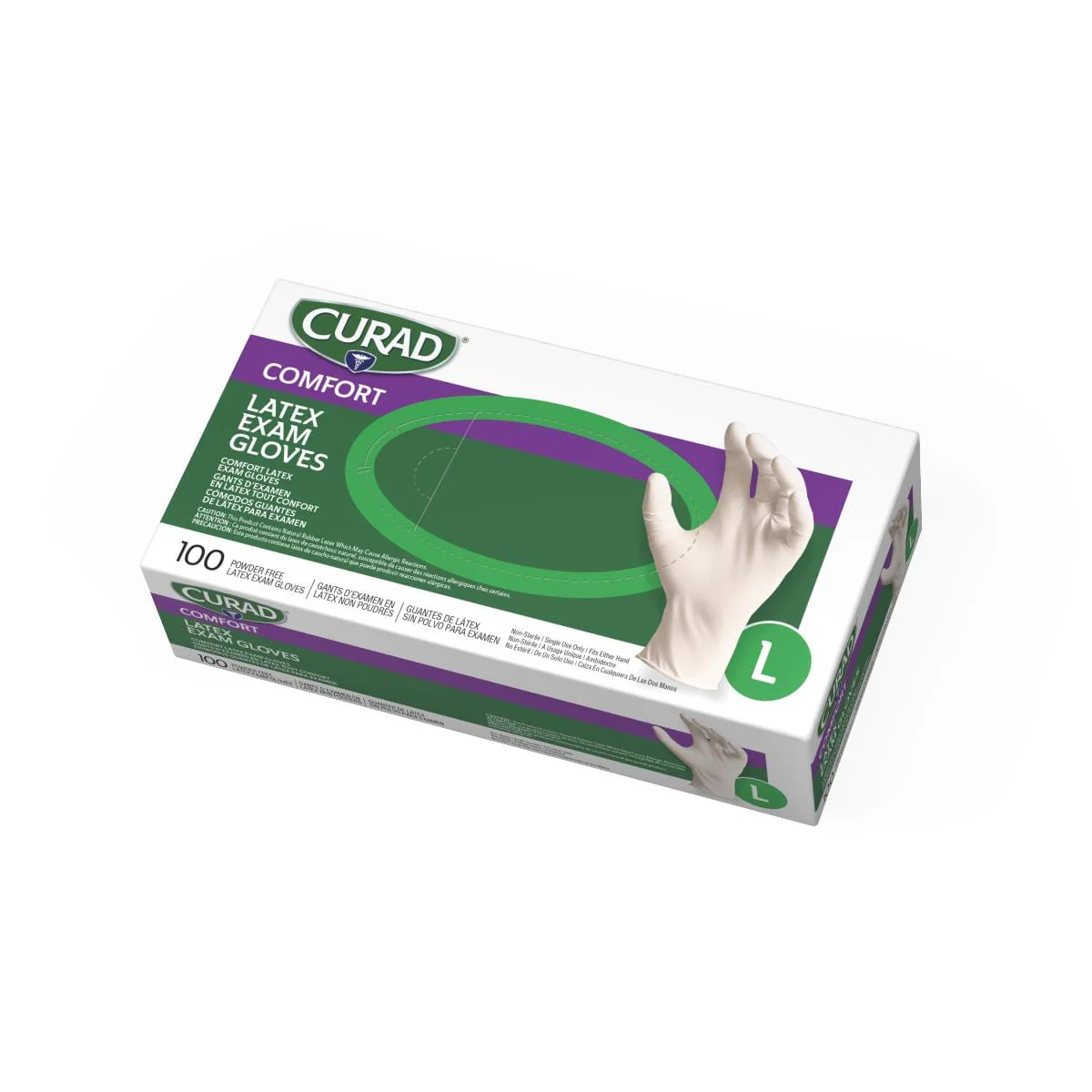 Medline CURAD Powder-Free Textured Latex Exam Gloves - Image 3