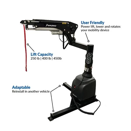 Bruno Curb-Sider Interior Vehicle Hoist Lift - Image 2