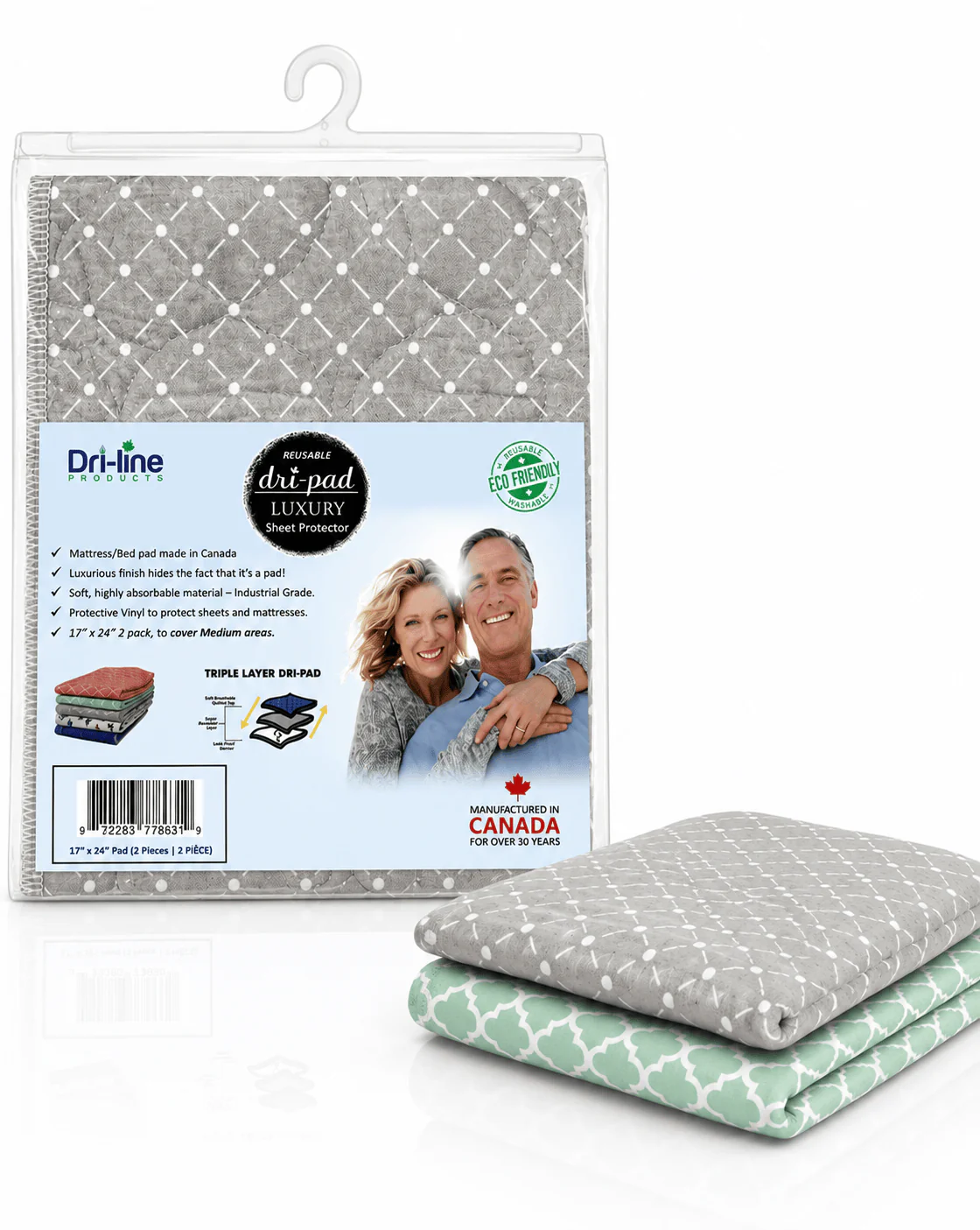 Dri-Line Dri-Pad Luxuri Reusable Underpad Sheet Protector - Image 3