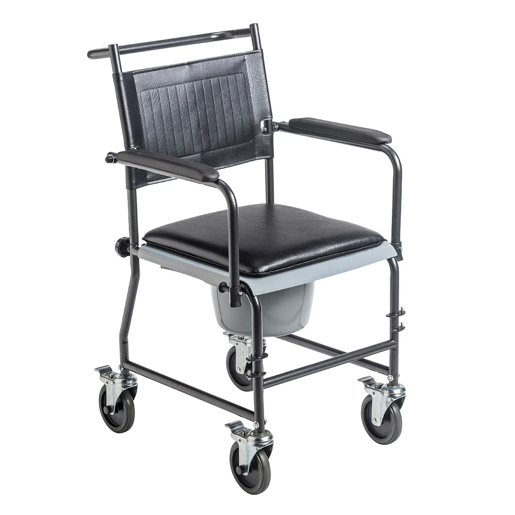 Drive Medical Drop Arm Wheeled Commode With Footrests