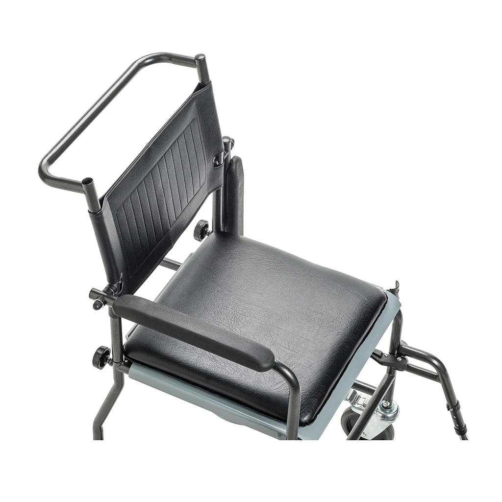 Drive Medical Drop Arm Wheeled Commode With Footrests - Image 4