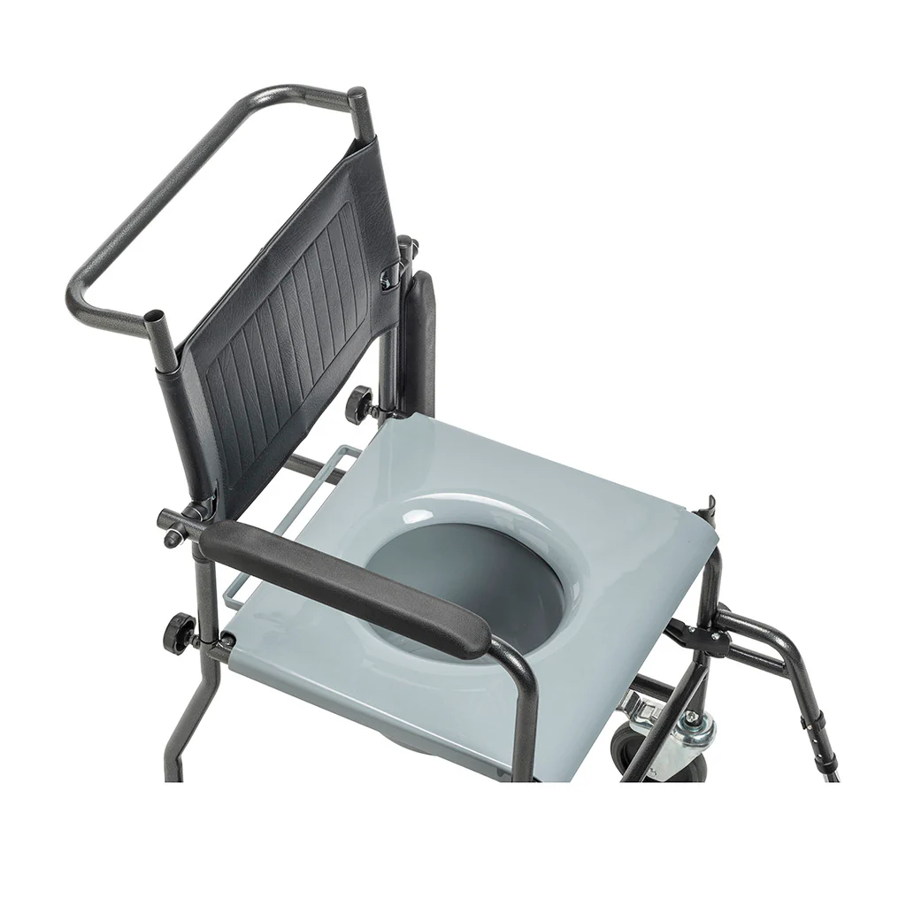 Drive Medical Drop Arm Wheeled Commode With Footrests - Image 5