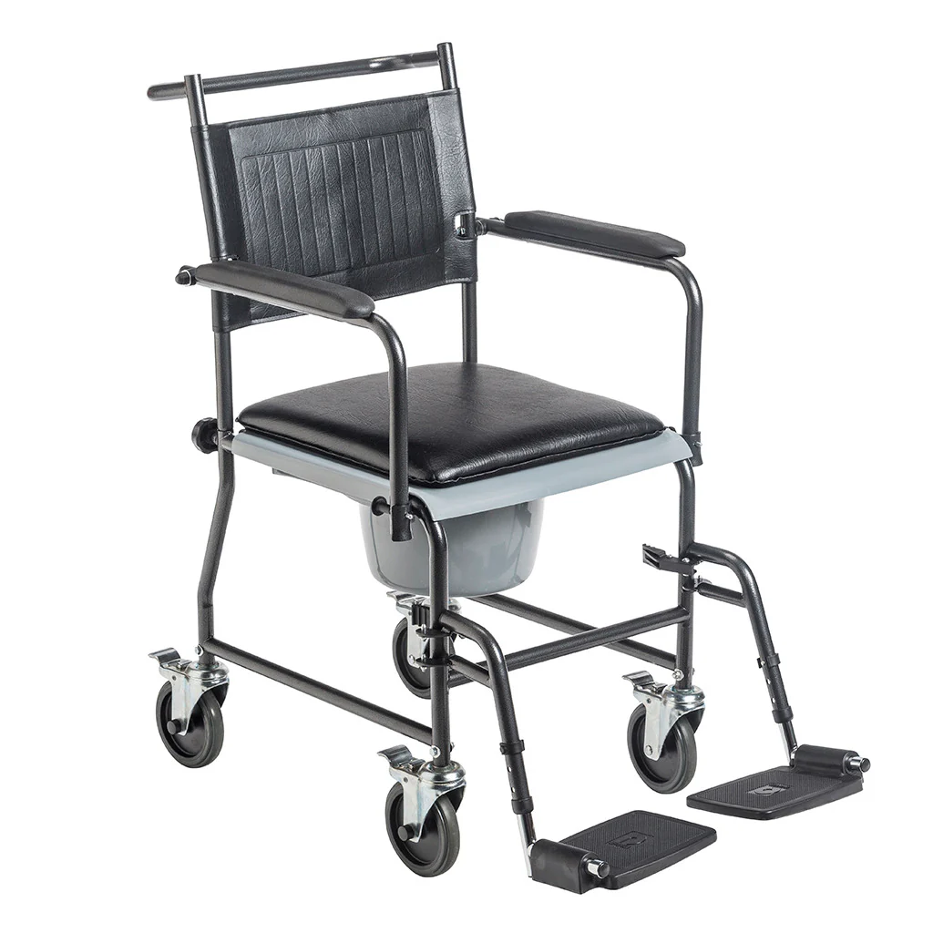 Drive Medical Drop Arm Wheeled Commode With Footrests - Image 7