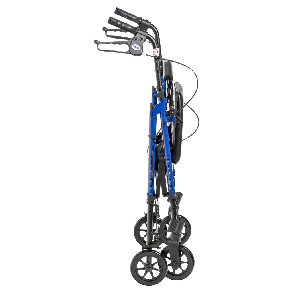 Drive Medical Adjustable Rollator w/ 6" Casters Blue - Image 5