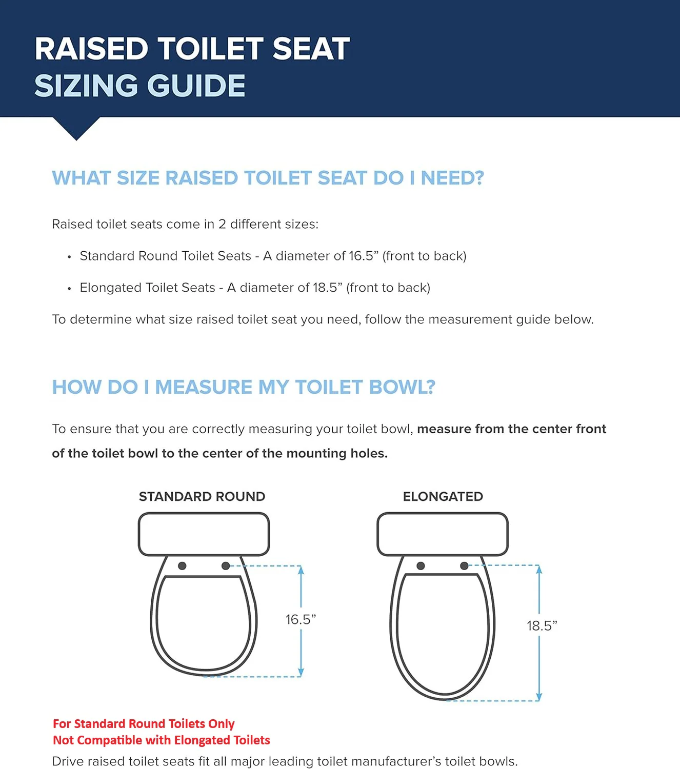 Drive Medical Raised Toilet Seat with Lid - Image 4