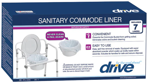 Drive Medical Super Absorbent Commode Pail Liners