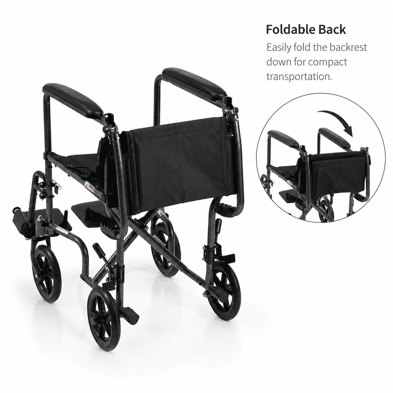 Drive Medical Steel Transport Chair - Image 3