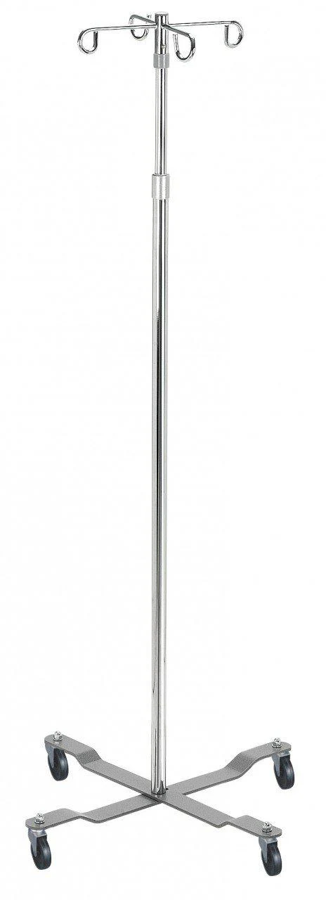 Drive Medical Economy Removable Top IV Pole with 4 Hooks
