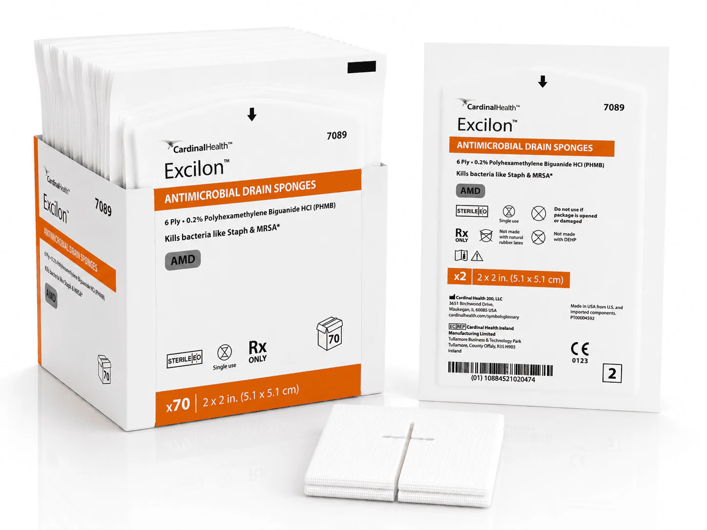 Covidien Excilon AMD Antimicrobial Drain and I.V. Sponges - Image 2