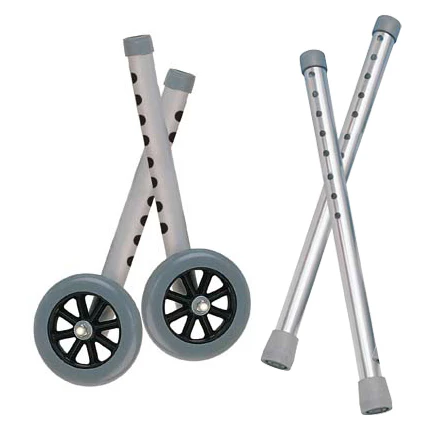 Drive Medical Extended Height 5" Walker Wheels and Legs Combo Pack 10108WC