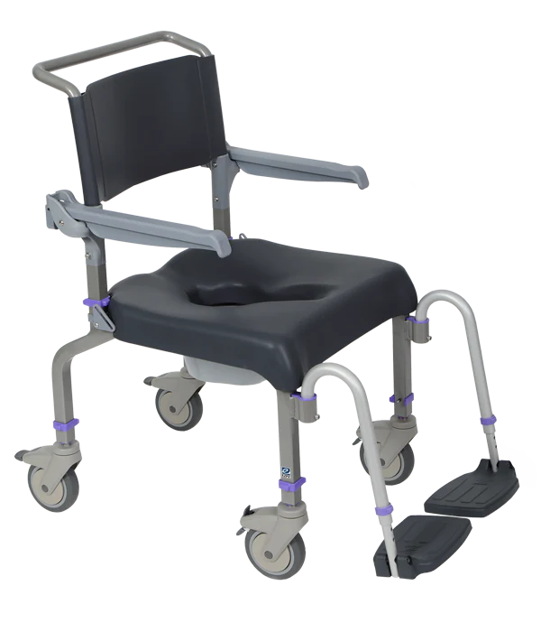 Dynamic Health Care Solutions EZ-PZ Attendant Propelled Wheeled Shower Commode
