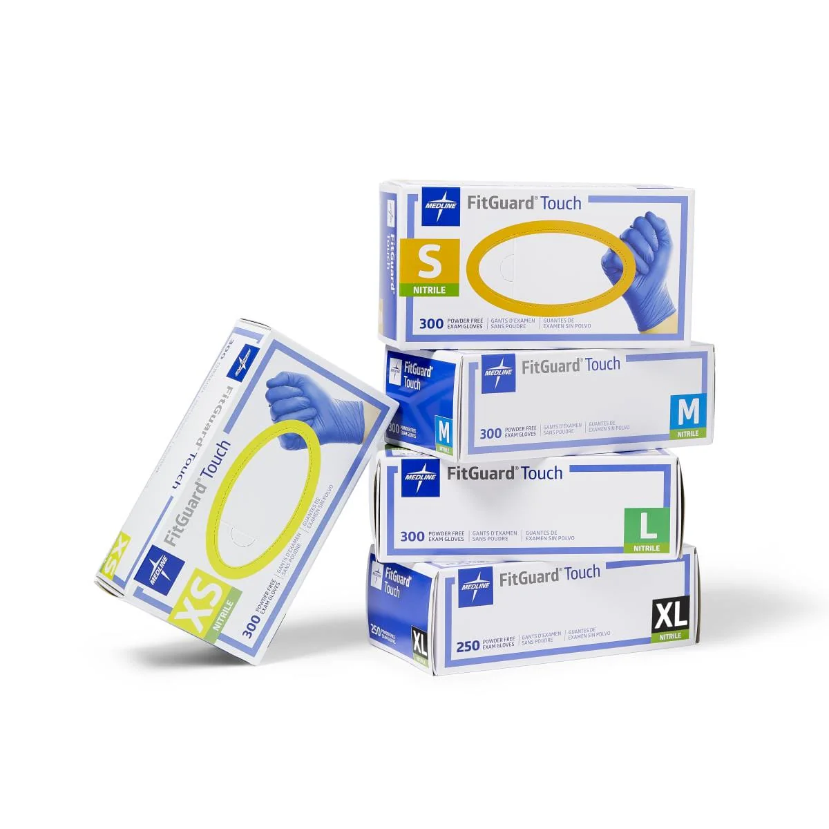 Medline FitGuard Touch Powder-Free Nitrile Gloves