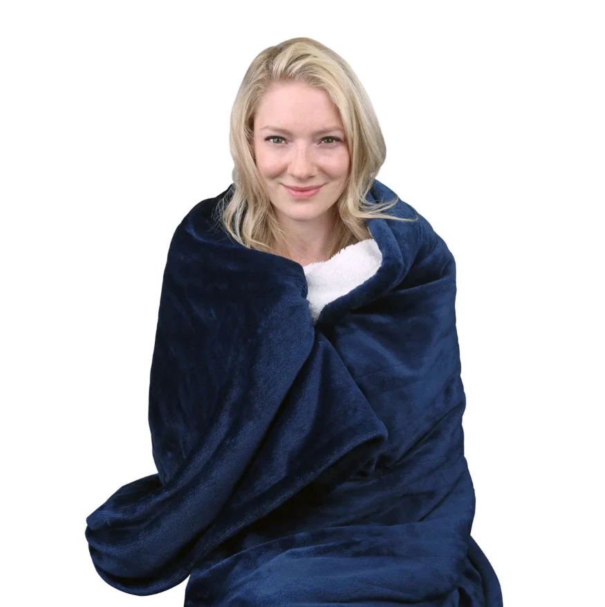 Relaxus Heated Sherpa Throw Blanket - Image 2