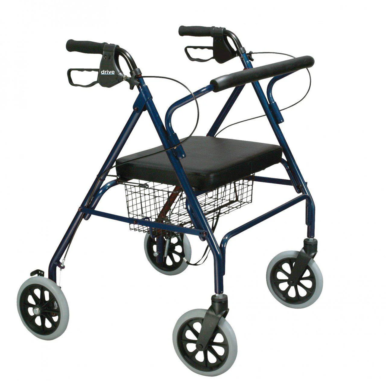 Drive Medical Heavy Duty Bariatric Rollator Walker with Large Padded Seat
