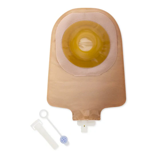 Hollister Premier One-Piece Urostomy Pouch Convex Flextend Barrier, Pre-Cut Stoma Opening 1/2" (13mm), Transparent 9" (23cm)