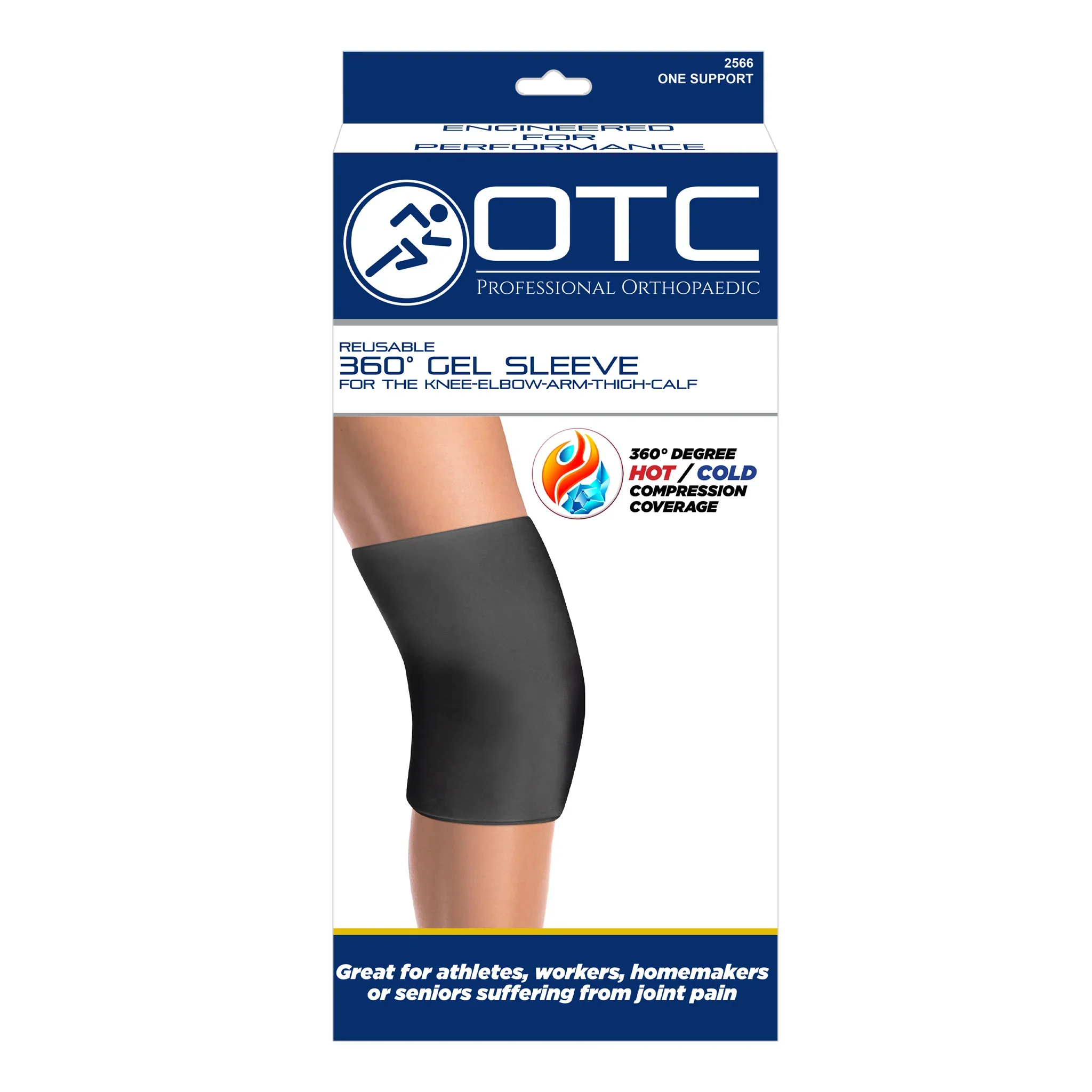 OTC Hot or Cold 360° Gel Sleeve for Thigh, Knee, Arm, Elbow & Calf - Image 2