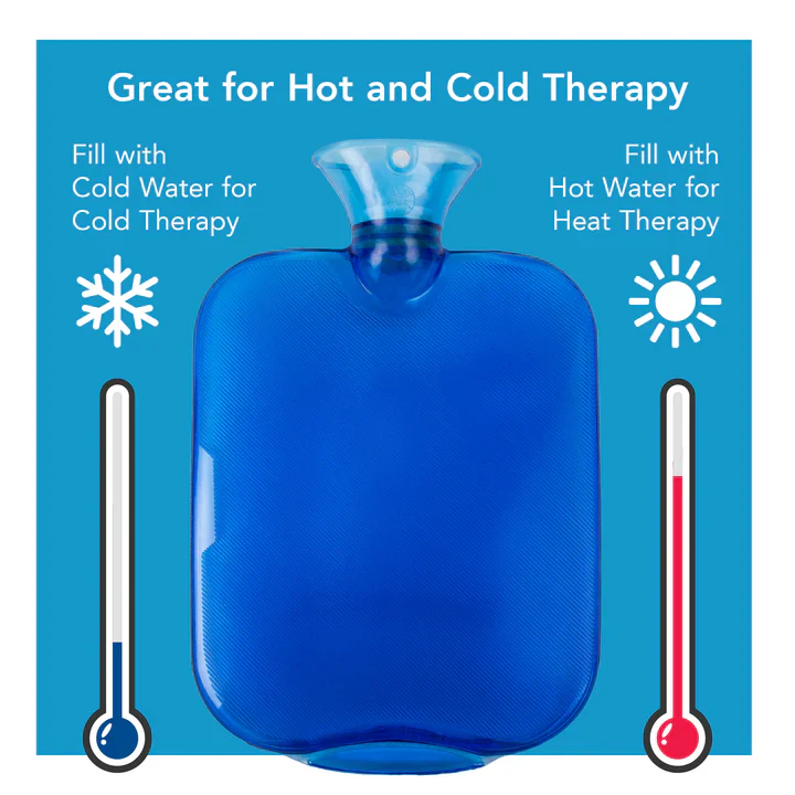 Compass Health Hot and Cold Water Bottle with Fleece Cover - Image 3